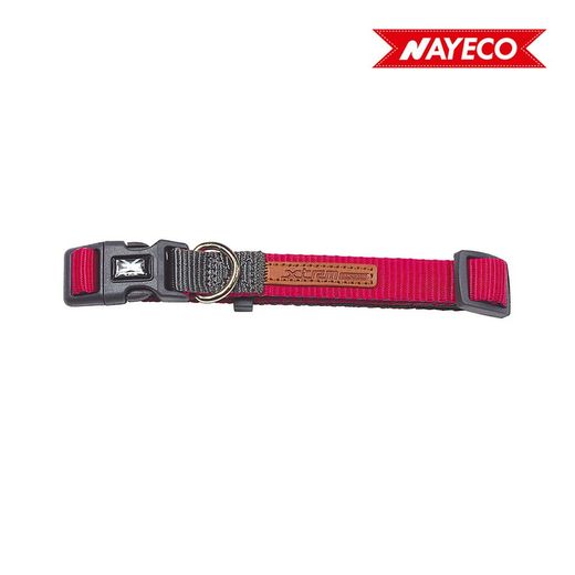 Collier Double Premium Fuchsia-Gris Forêt-British X-Trm 36-48 X 2cm Nayeco