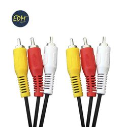 Conexão 3rca masculino-masculino áudio e vídeo edm