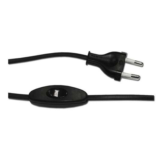 Connexion avec int. 3 à 1,5mts mang plat 2x0,75 edm noir