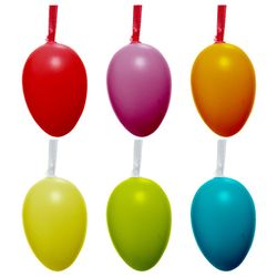 Set de 6 oeufs en plastique à peindre 4x6cm