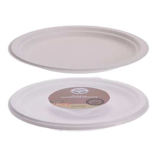 Conjunto de 8 grandes placas biodegradáveis
