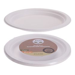 Conjunto de 8 pratos pequenos biodegradáveis