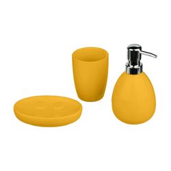 Conjunto para modelo de banheiro de cor amarelo sol