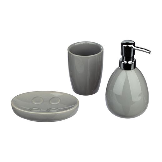 Conjunto para modelo de banheiro cor cinza sol