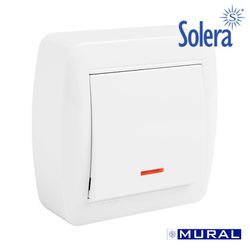 Interruptor Unipolar Com Indicador Luminoso 74x72x28mm Solera Mur02ilu
