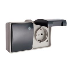 Switch+Base Fixa Estanque 2p+E 16a 250v Solera Ip44