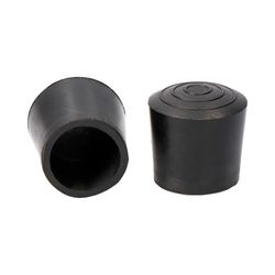Extremidade externa de borracha preta de ø22mm