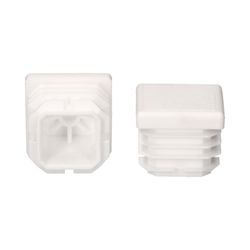 Ponta interna quadrada com aleta branca de 40x40mm