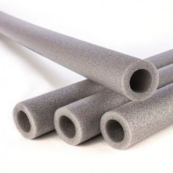 Casca de polietileno 1 Mt Cinza Espessura 10mm Diâmetro Interno 22mm