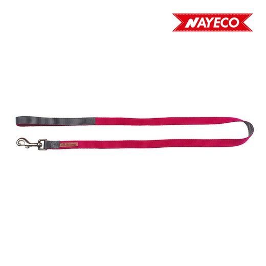 Laisse Double Premium Fuchsia-Gris Forêt-British X-Trm 120 X 1,5 cm Nayeco