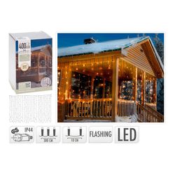 Cortina 400 Leds Flash Blanco Cálido 3x1m
