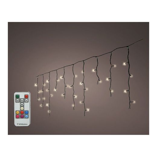 O sincelo conduzido da cortina ilumina 5.85m multicoloridos cabo preto de 150 diodos emissores de luz