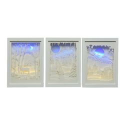 Caixa de papel led cena natalina (3 modelos variados)