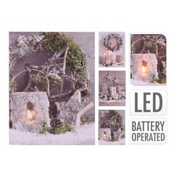 Quadro Led Natal 15x20cm Mod Sortido.