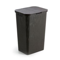 Cubo para ropa con tapa efecto rattan ipae pro garden