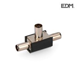Derivador 1 base+2 clavijas negro blin. Envasado edm