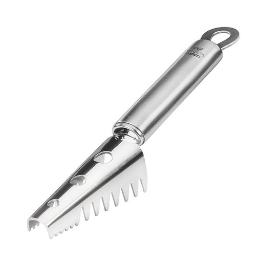 Raspador de peixe com cabo de aço inoxidável Nirosta