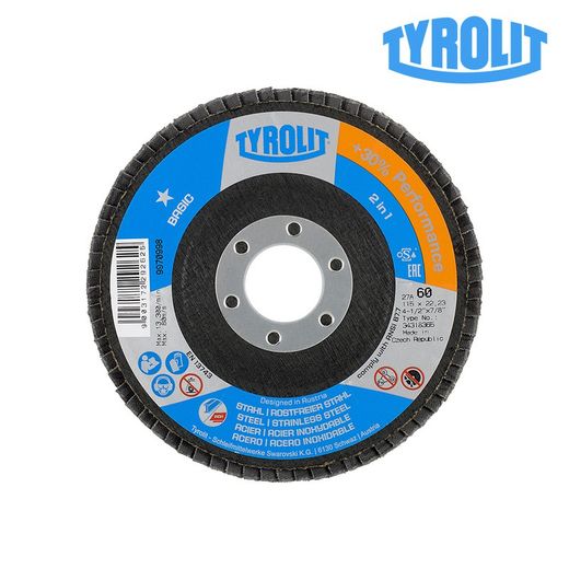 Disco de aba 27cla 115x22,23 za60q-b tyrolit