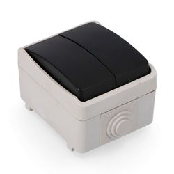 Interruptor retrátil impermeável duplo econômico Edm Ip44