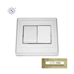 Interruptor duplo 6a branco / sola neve