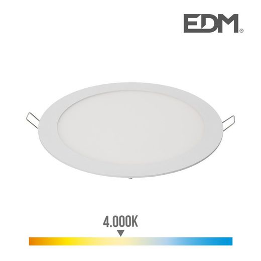 Downlight led encastré 20w lumière du jour 4000k 1500 lumens blanc edm