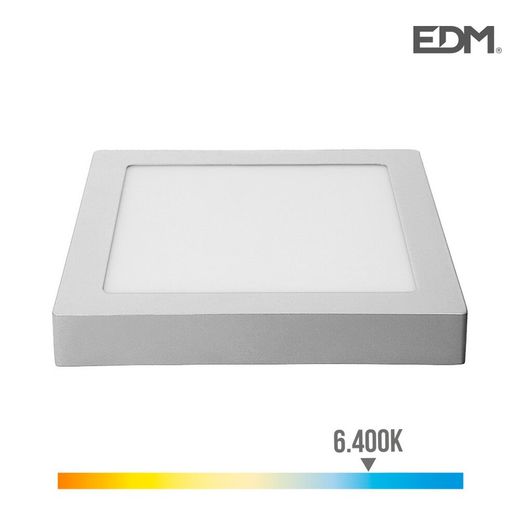Lâmpada embutida led de superfície 20w 1500 lumens 6.400k luz fria cromada fosca edm