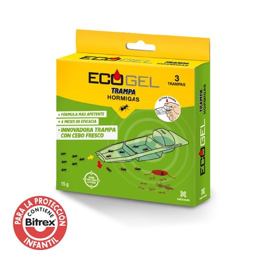 Kit fourmis Ecogel 3 pièges 15gr.