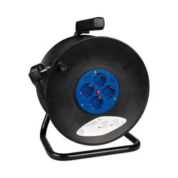 Carretel de cabo 50m 3x1,5 com 4 saídas bipolares com lado T/T Solera 7425/2