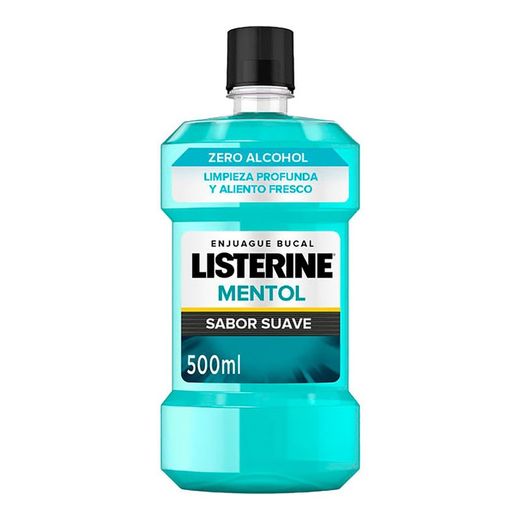 Listerine Rinse 500ml Zero Mentol (Sabor Suave)