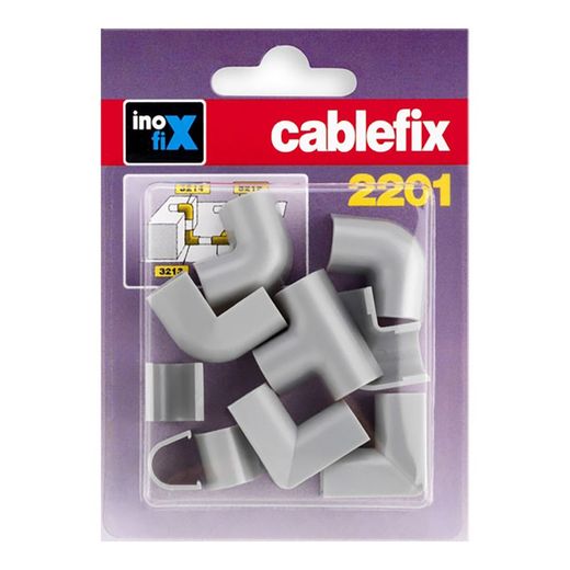 Liens assortis pour Cablefix gris métallisé (Blister 10uni) Inofix 2201