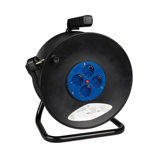 Enrouleur de câble 25m 3x1,5 avec 4 prises bipolaires avec côté T/T Solera 7425/2