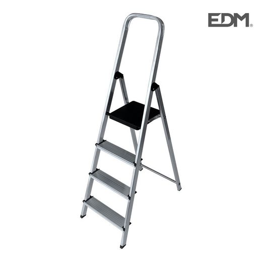Escada doméstica de alumínio 4 degraus edm