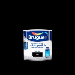 Esmalte acrylic multisuperficie brillante negro 0,250l bruguer