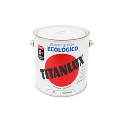 Esmalte Ecológico Al Agua Satinado Blanco 2,5l Titanlux 01t056625