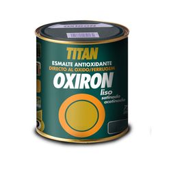 Oxiron Esmalte metálico antioxidante liso acetinado preto efeito forjante 750ml Titan 02j420434