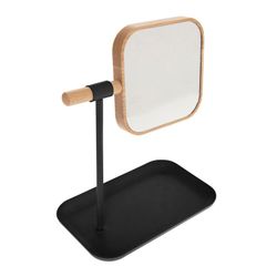 Espelho de banheiro removível em bambu preto, coleção 'Natureo'