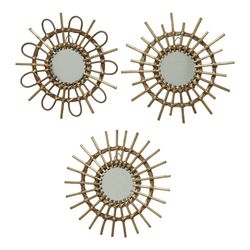 Espelho de Vime Ø26x2,5cm