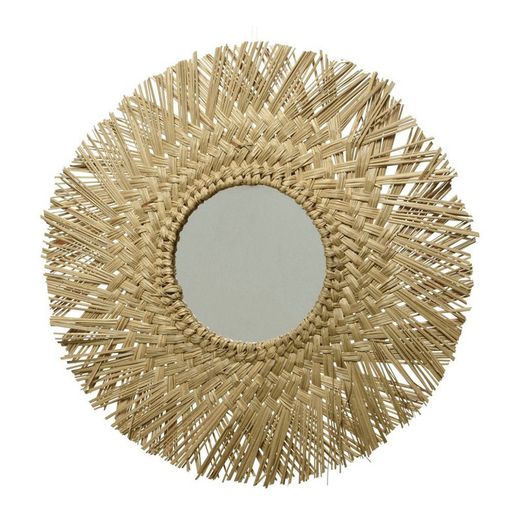 Miroir décoratif en jonc de mer Ø50x1cm