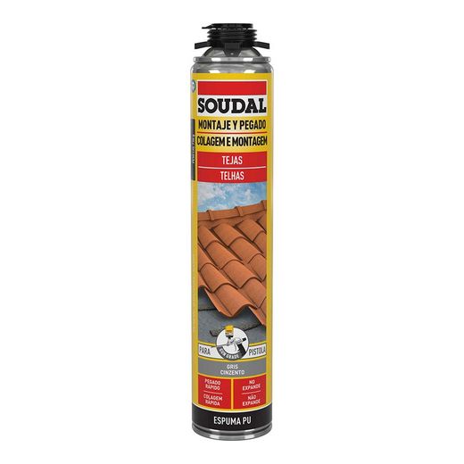 Mousse pour carrelage Soudal Gris Gun 750ml