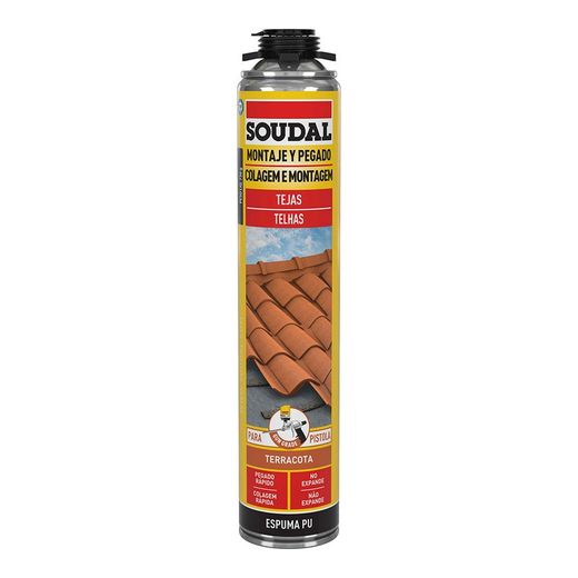 Soudal Gun Mousse Carrelage Rouge 750ml