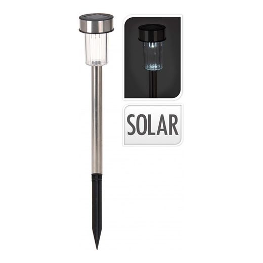 Estaca solar 36cm mod inox. Cilindro Euro / u