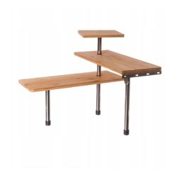 Prateleira de Canto em Bambu para Cozinha 45x43x38,5cm