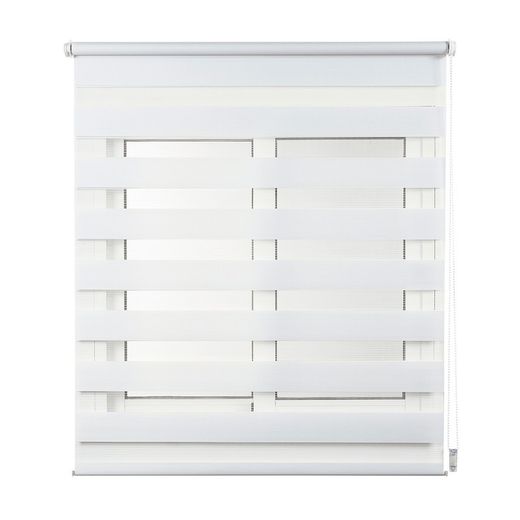 Cortina de enrolar Clip&Fix Night&Day branca 120x180cm