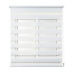 Cortina de enrolar Clip&Fix Night&Day branca 150x180cm