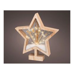 Estrela de Madeira Com Microleds 4x26x28cm 25 Leds