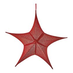 Estrella de navidad color rojo 80x75x26cm