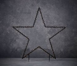 Estrela ao ar livre com guirlanda de 150leds luz quente 60x73cm