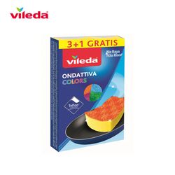 Récureur en fibre avec éponge couleurs 3 + 1 159534 vileda