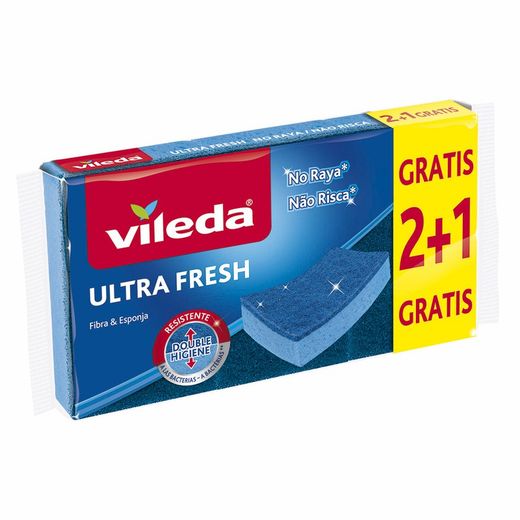 Récureur ultra frais ne raye pas 2 + 1 166459 vileda