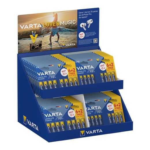 Exibir 20 bolhas 6+2aa+ 26 bolhas 6+2aa Longlife Varta